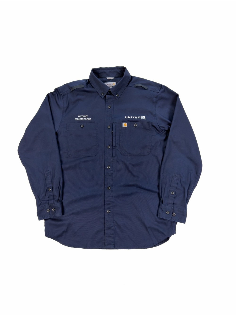 Carhartt x United Aircraft Maintenance Work Shirt Men’s L -  Relaxed Fit Navy